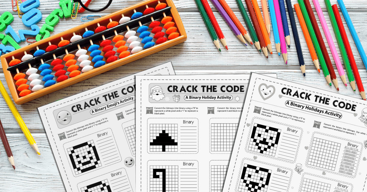 Binary Coding Worksheet Featured Image